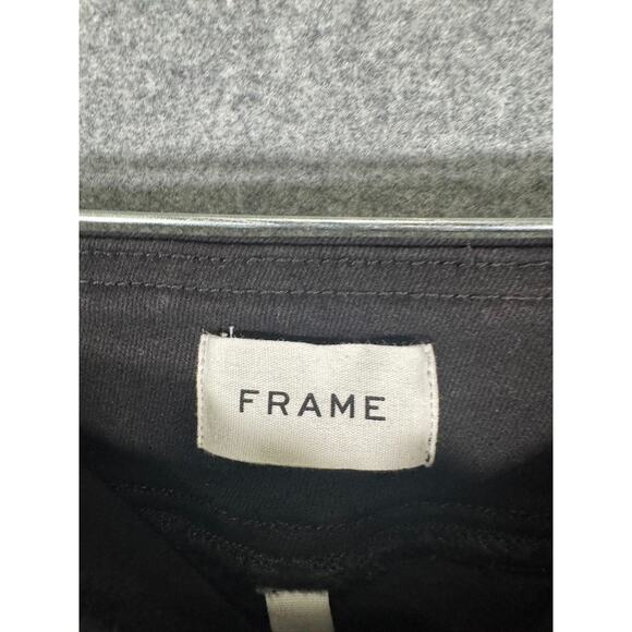 Frame Jean Women 1 (25 - 29) Black Noir High Rise Comfort The Jetset Flare Hippi - Picture 2 of 9